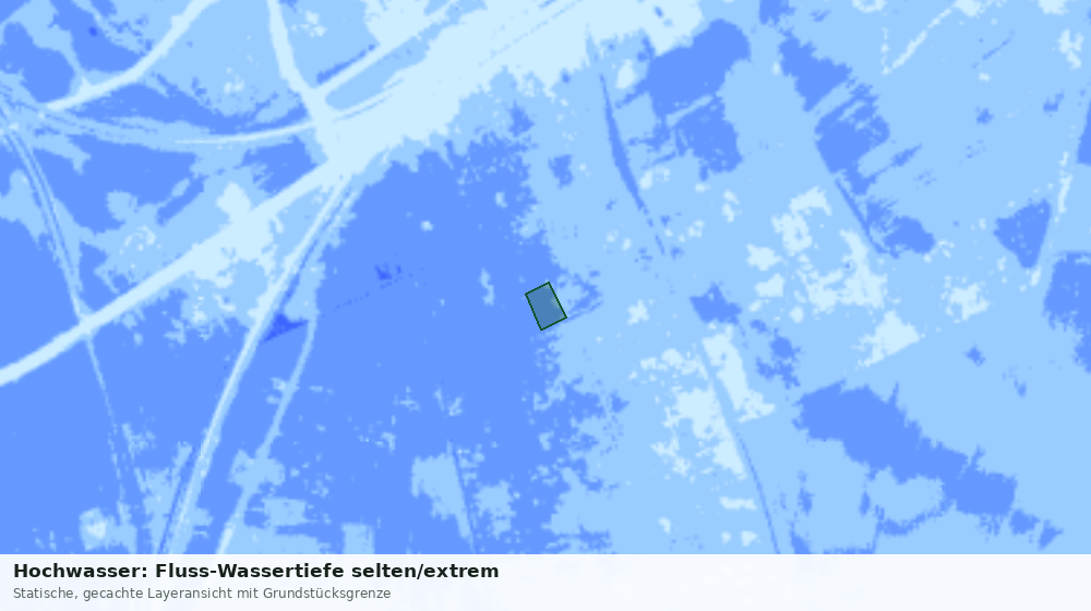 Statische Kartenansicht: Hochwasser: Fluss-Wassertiefe selten/extrem