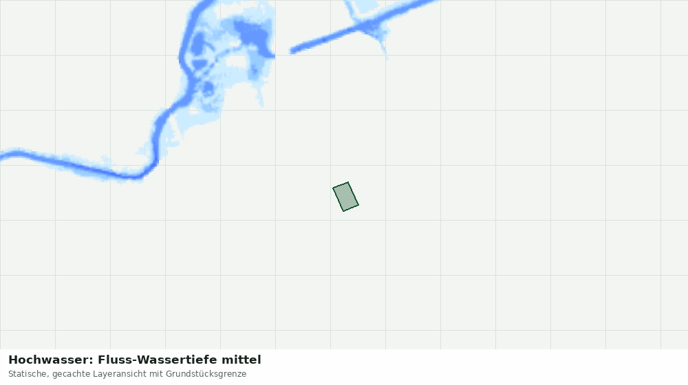 Statische Kartenansicht: Hochwasser: Fluss-Wassertiefe mittel