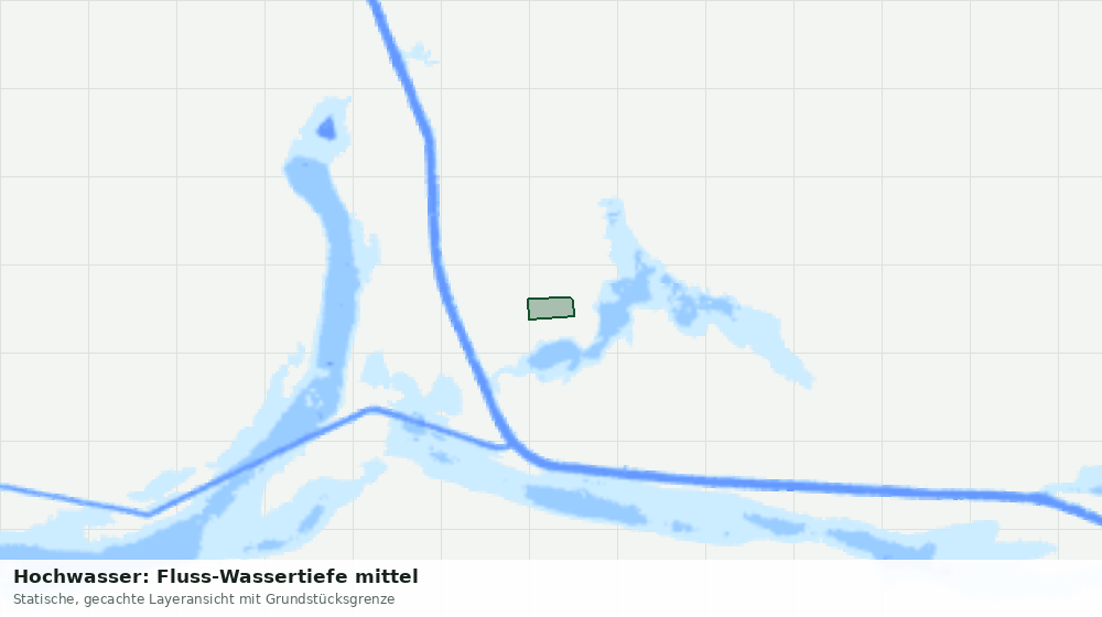 Statische Kartenansicht: Hochwasser: Fluss-Wassertiefe mittel