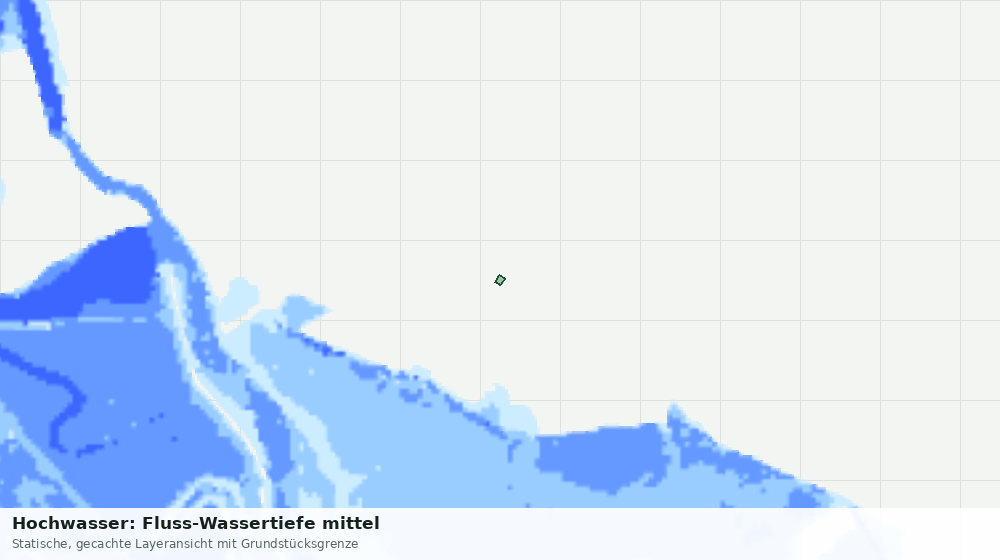 Statische Kartenansicht: Hochwasser: Fluss-Wassertiefe mittel