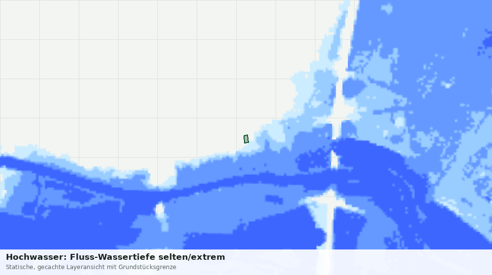 Statische Kartenansicht: Hochwasser: Fluss-Wassertiefe selten/extrem