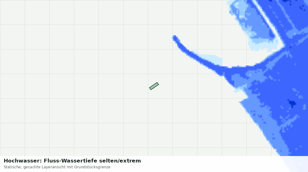 Statische Kartenansicht: Hochwasser: Fluss-Wassertiefe selten/extrem
