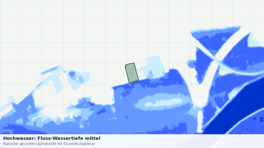 Statische Kartenansicht: Hochwasser: Fluss-Wassertiefe mittel