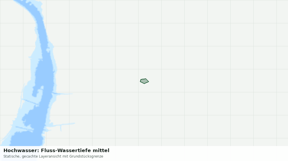Statische Kartenansicht: Hochwasser: Fluss-Wassertiefe mittel