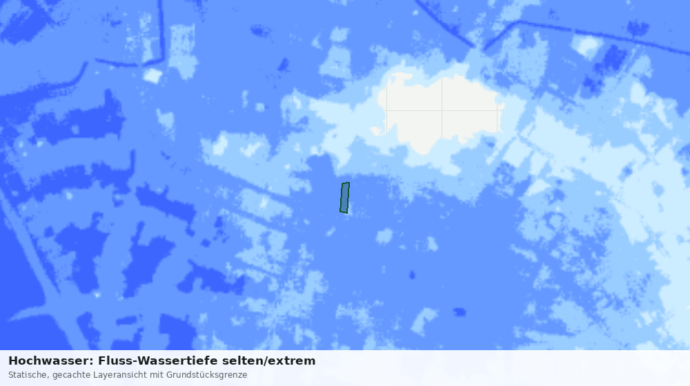 Statische Kartenansicht: Hochwasser: Fluss-Wassertiefe selten/extrem