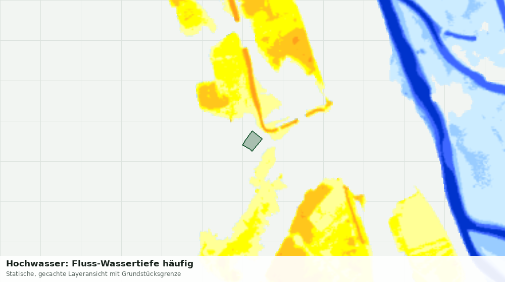 Statische Kartenansicht: Hochwasser: Fluss-Wassertiefe häufig