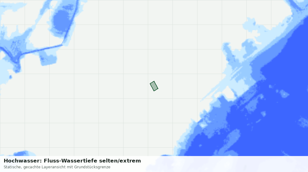 Statische Kartenansicht: Hochwasser: Fluss-Wassertiefe selten/extrem