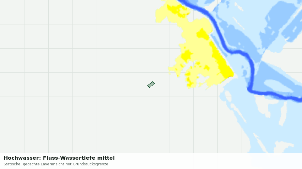 Statische Kartenansicht: Hochwasser: Fluss-Wassertiefe mittel