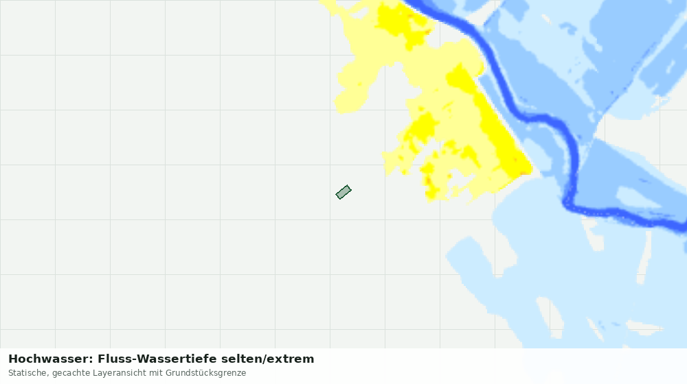 Statische Kartenansicht: Hochwasser: Fluss-Wassertiefe selten/extrem
