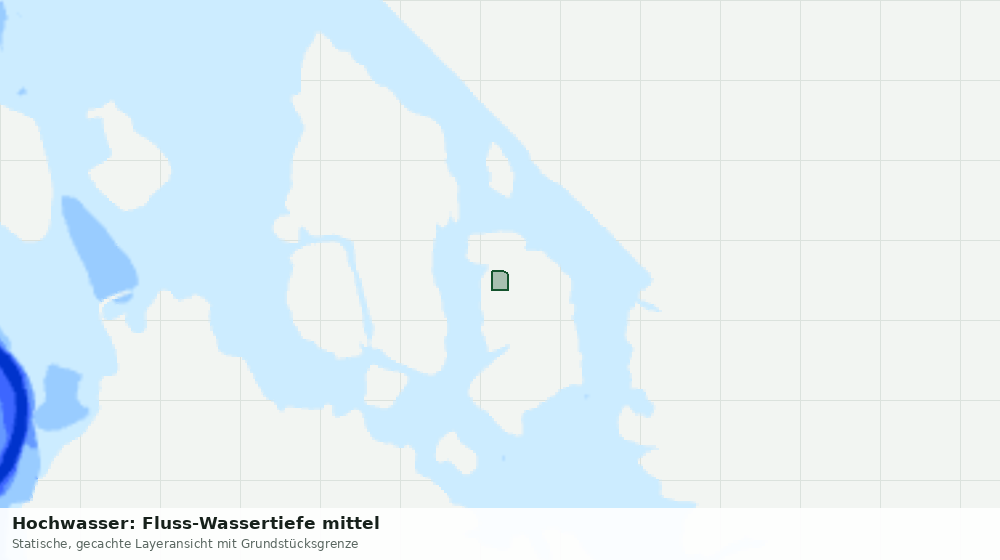 Statische Kartenansicht: Hochwasser: Fluss-Wassertiefe mittel