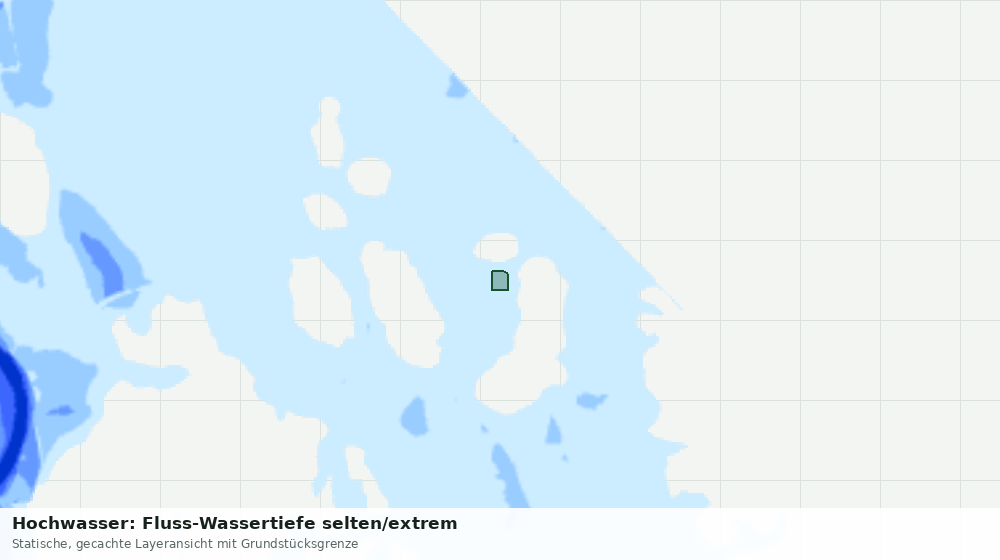 Statische Kartenansicht: Hochwasser: Fluss-Wassertiefe selten/extrem