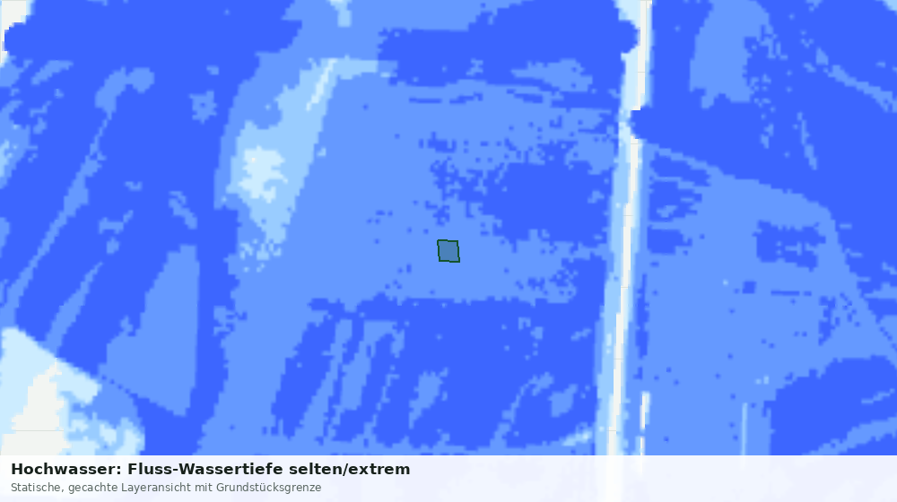 Statische Kartenansicht: Hochwasser: Fluss-Wassertiefe selten/extrem