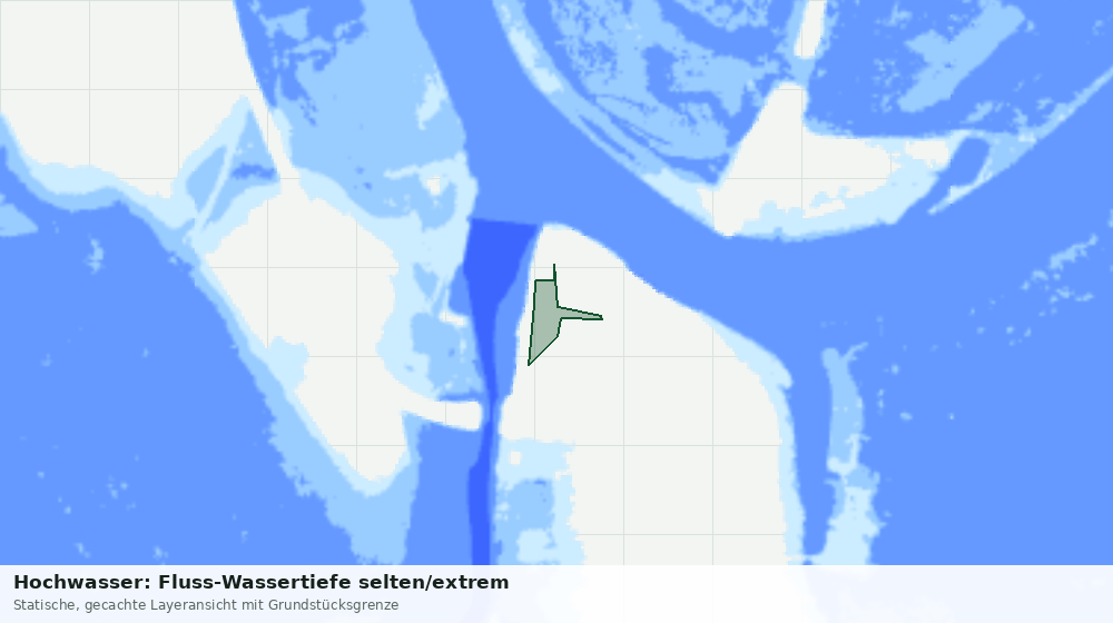 Statische Kartenansicht: Hochwasser: Fluss-Wassertiefe selten/extrem