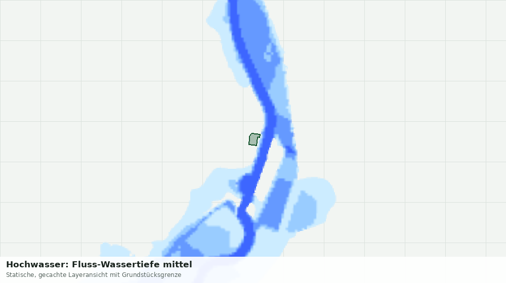 Statische Kartenansicht: Hochwasser: Fluss-Wassertiefe mittel