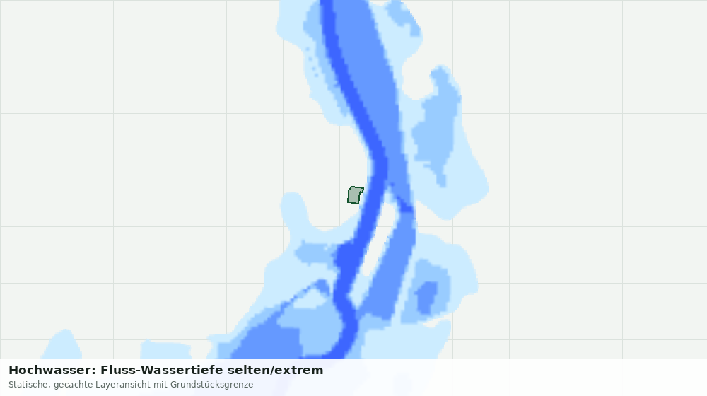 Statische Kartenansicht: Hochwasser: Fluss-Wassertiefe selten/extrem