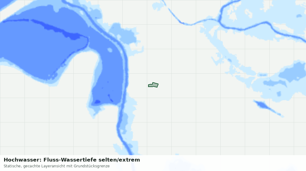 Statische Kartenansicht: Hochwasser: Fluss-Wassertiefe selten/extrem