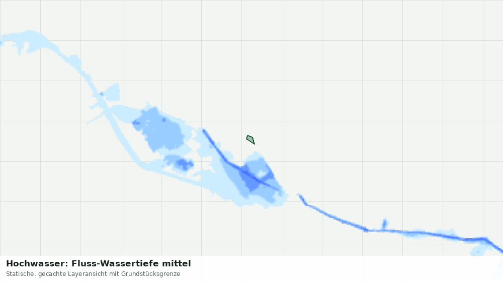 Statische Kartenansicht: Hochwasser: Fluss-Wassertiefe mittel