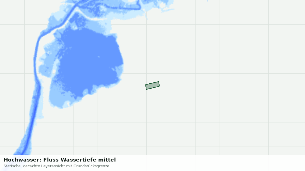 Statische Kartenansicht: Hochwasser: Fluss-Wassertiefe mittel