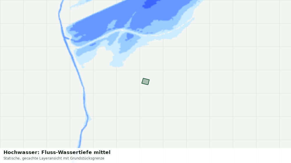 Statische Kartenansicht: Hochwasser: Fluss-Wassertiefe mittel