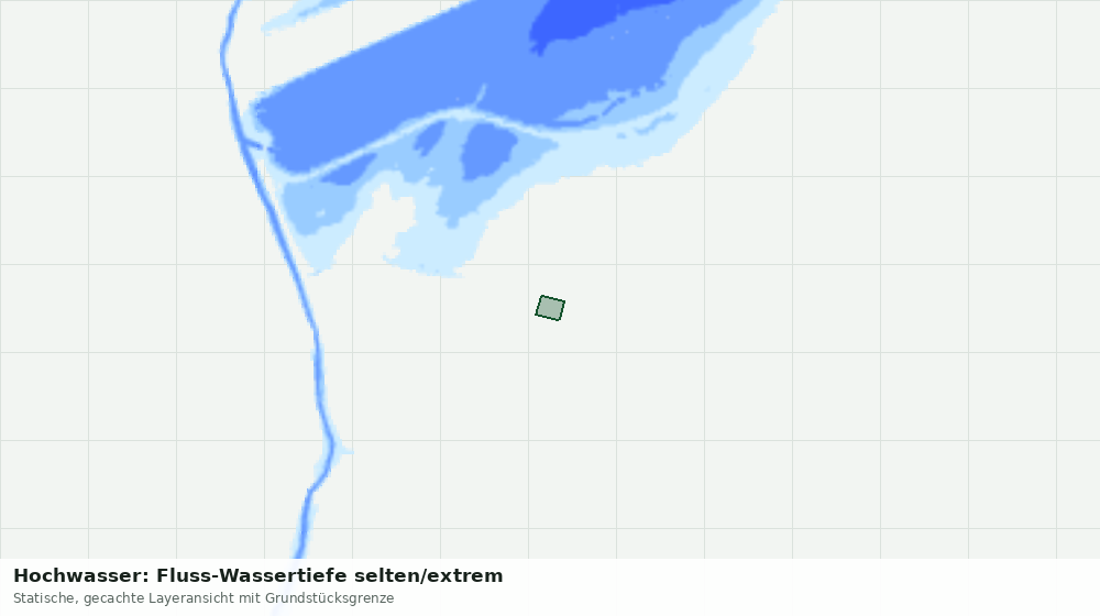 Statische Kartenansicht: Hochwasser: Fluss-Wassertiefe selten/extrem