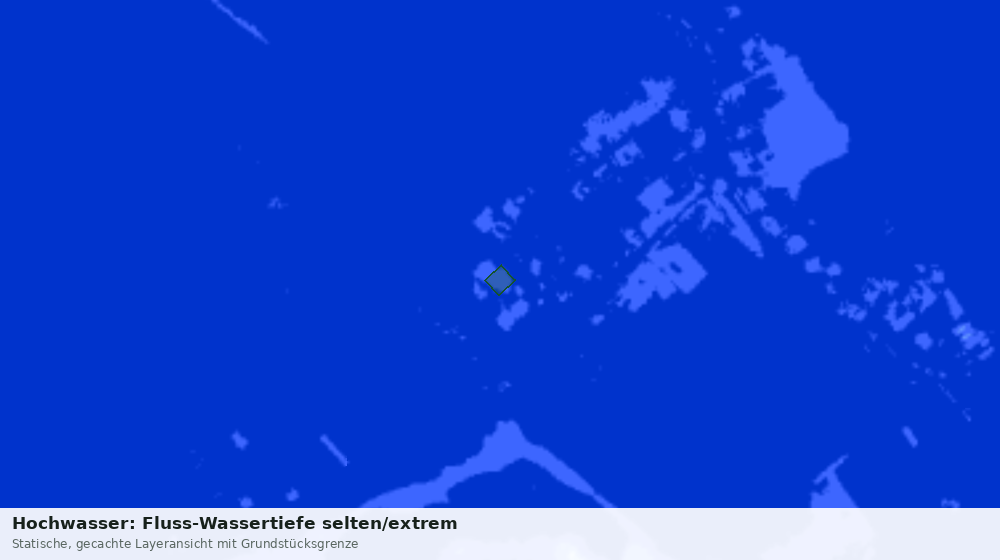 Statische Kartenansicht: Hochwasser: Fluss-Wassertiefe selten/extrem