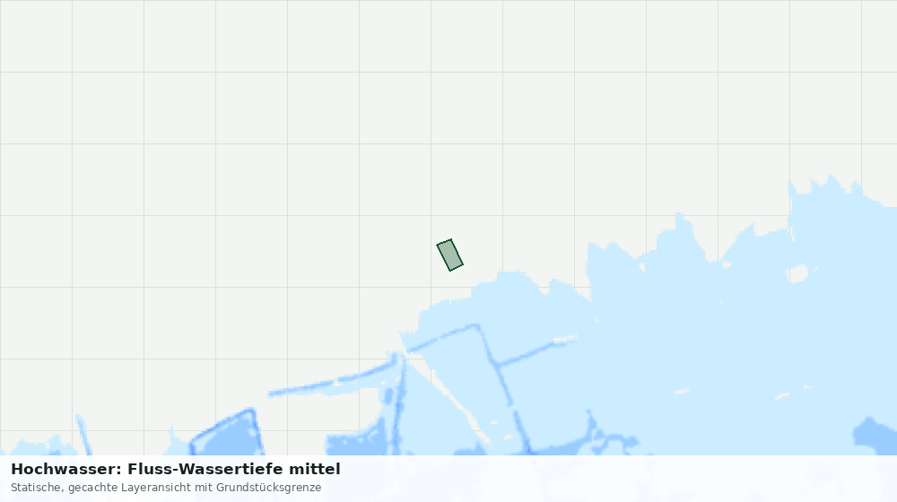 Statische Kartenansicht: Hochwasser: Fluss-Wassertiefe mittel