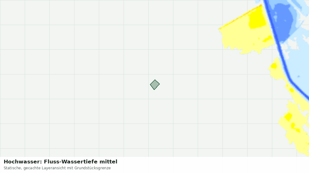 Statische Kartenansicht: Hochwasser: Fluss-Wassertiefe mittel