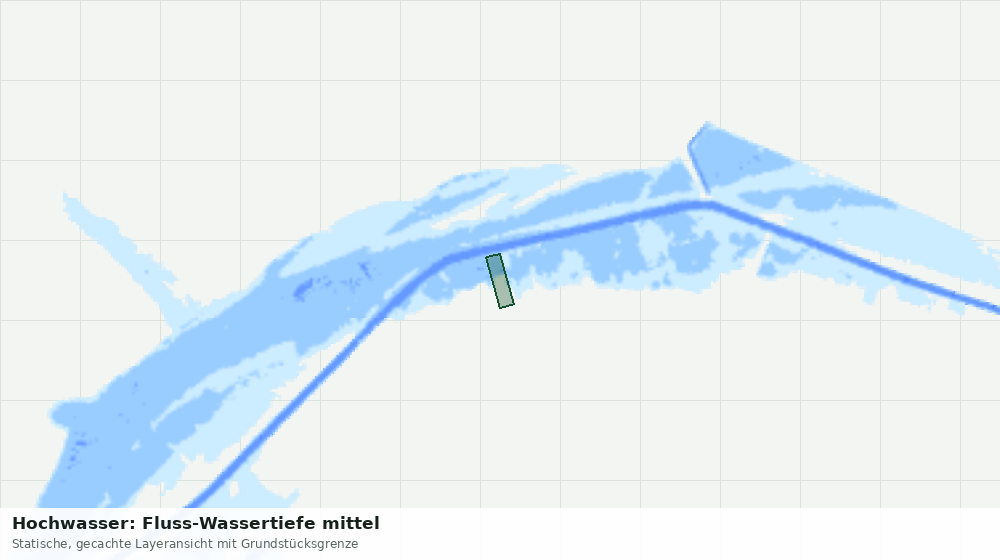 Statische Kartenansicht: Hochwasser: Fluss-Wassertiefe mittel