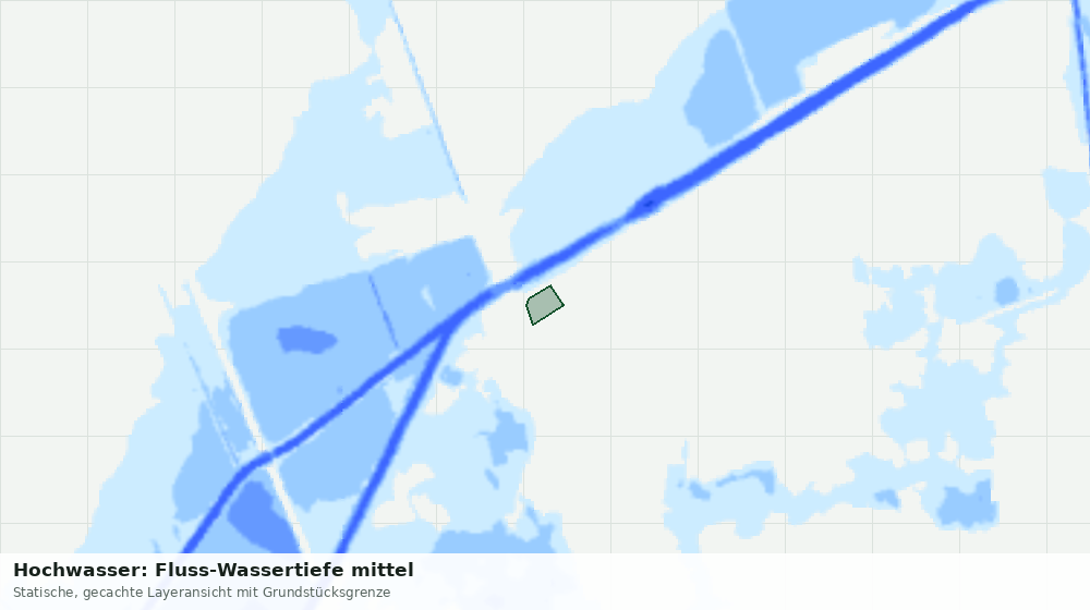 Statische Kartenansicht: Hochwasser: Fluss-Wassertiefe mittel