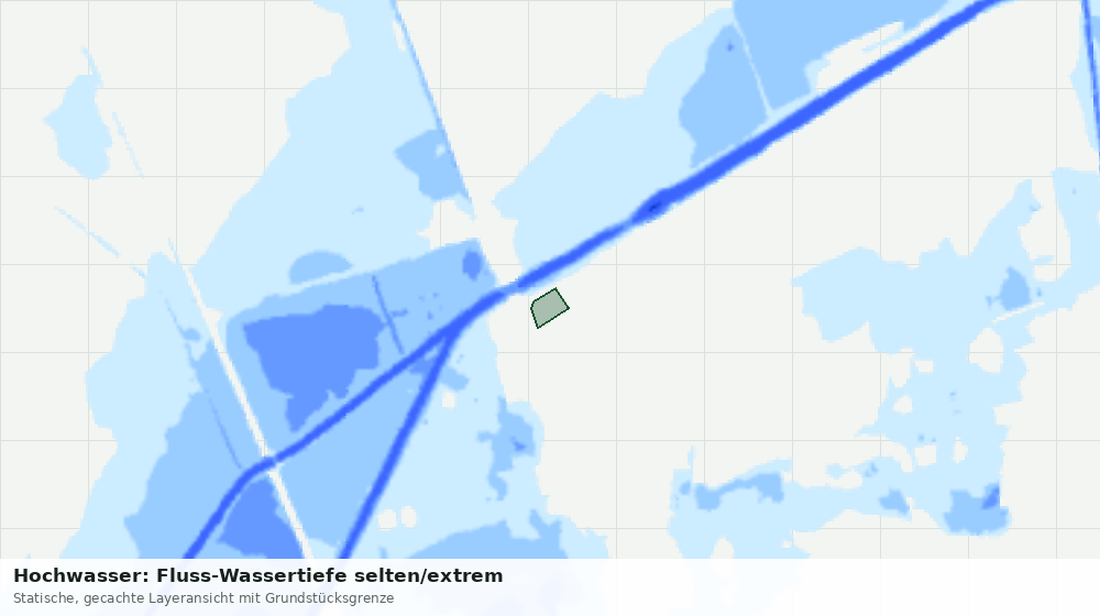 Statische Kartenansicht: Hochwasser: Fluss-Wassertiefe selten/extrem