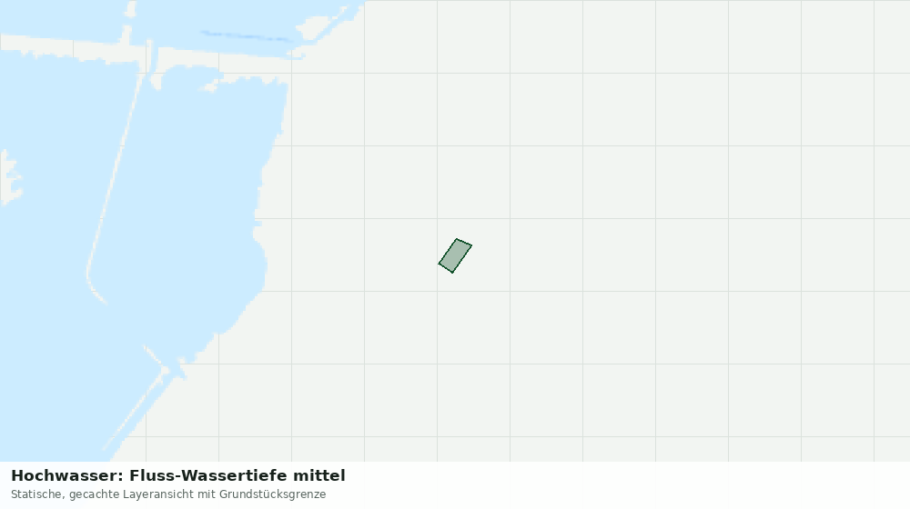 Statische Kartenansicht: Hochwasser: Fluss-Wassertiefe mittel