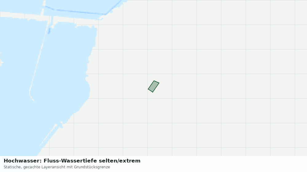 Statische Kartenansicht: Hochwasser: Fluss-Wassertiefe selten/extrem