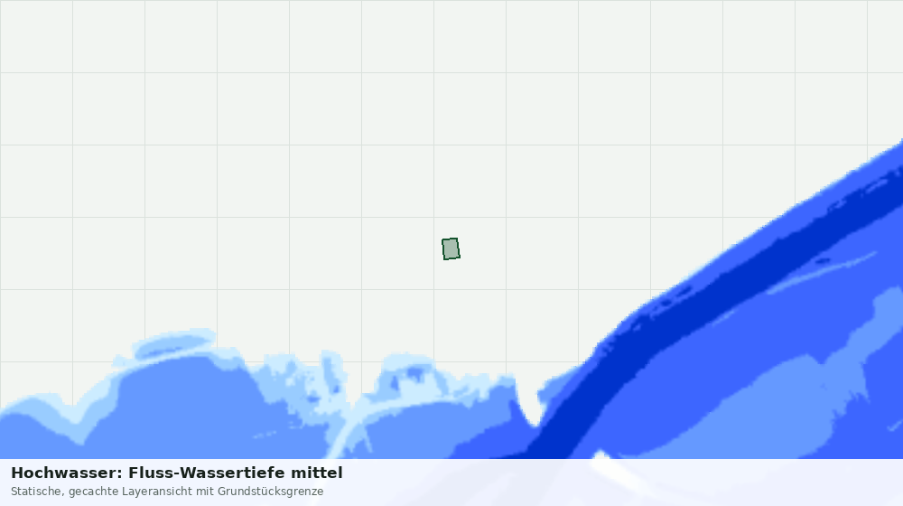 Statische Kartenansicht: Hochwasser: Fluss-Wassertiefe mittel