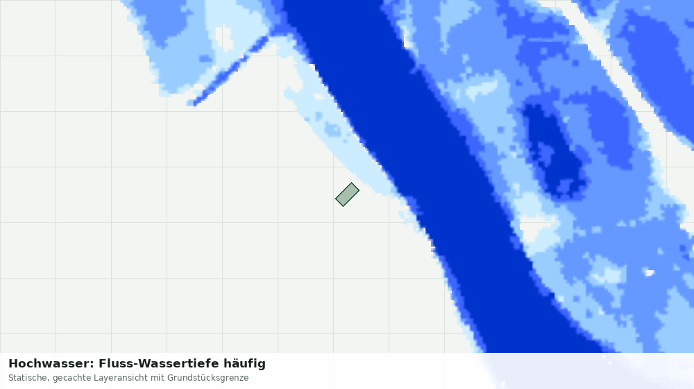 Statische Kartenansicht: Hochwasser: Fluss-Wassertiefe häufig
