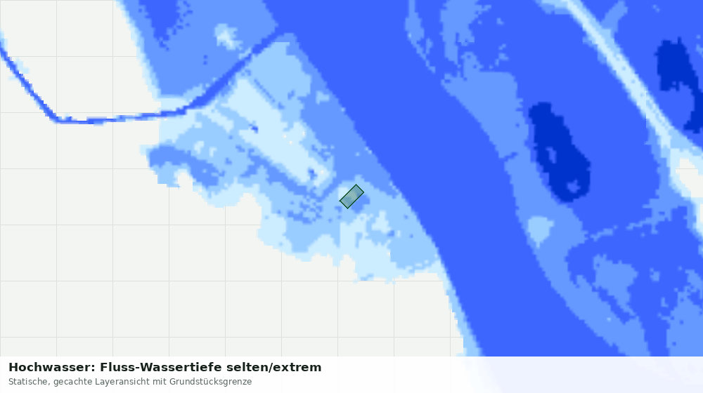 Statische Kartenansicht: Hochwasser: Fluss-Wassertiefe selten/extrem