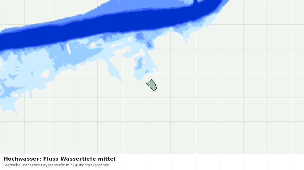 Statische Kartenansicht: Hochwasser: Fluss-Wassertiefe mittel
