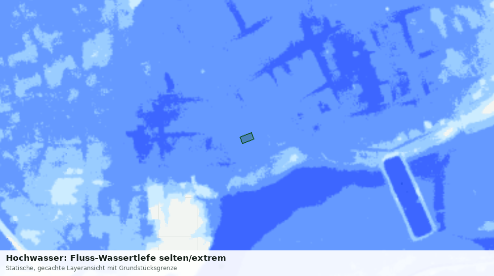 Statische Kartenansicht: Hochwasser: Fluss-Wassertiefe selten/extrem