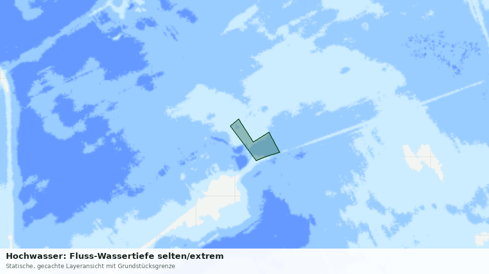 Statische Kartenansicht: Hochwasser: Fluss-Wassertiefe selten/extrem