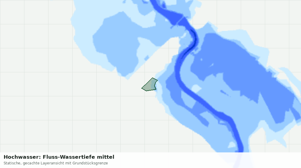 Statische Kartenansicht: Hochwasser: Fluss-Wassertiefe mittel