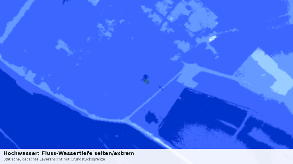 Statische Kartenansicht: Hochwasser: Fluss-Wassertiefe selten/extrem