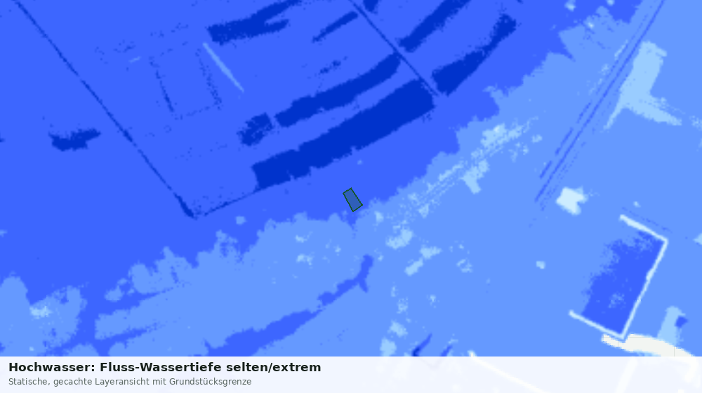 Statische Kartenansicht: Hochwasser: Fluss-Wassertiefe selten/extrem