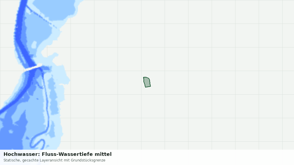 Statische Kartenansicht: Hochwasser: Fluss-Wassertiefe mittel
