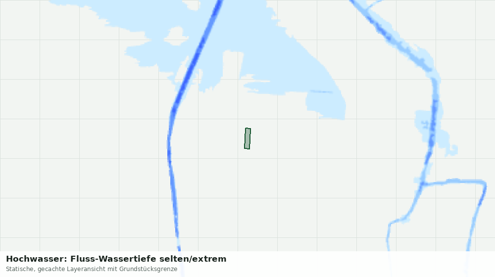 Statische Kartenansicht: Hochwasser: Fluss-Wassertiefe selten/extrem