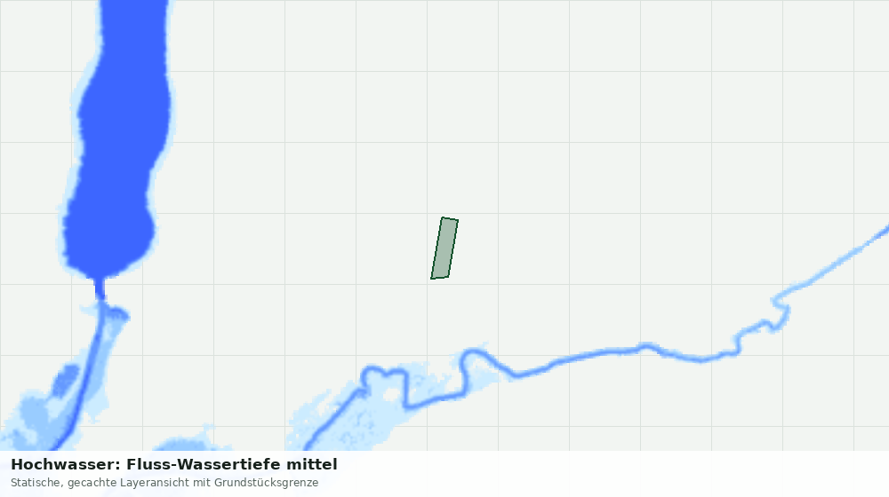 Statische Kartenansicht: Hochwasser: Fluss-Wassertiefe mittel