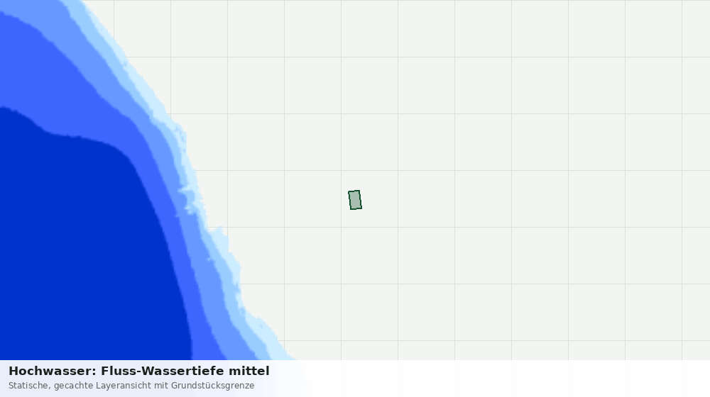 Statische Kartenansicht: Hochwasser: Fluss-Wassertiefe mittel