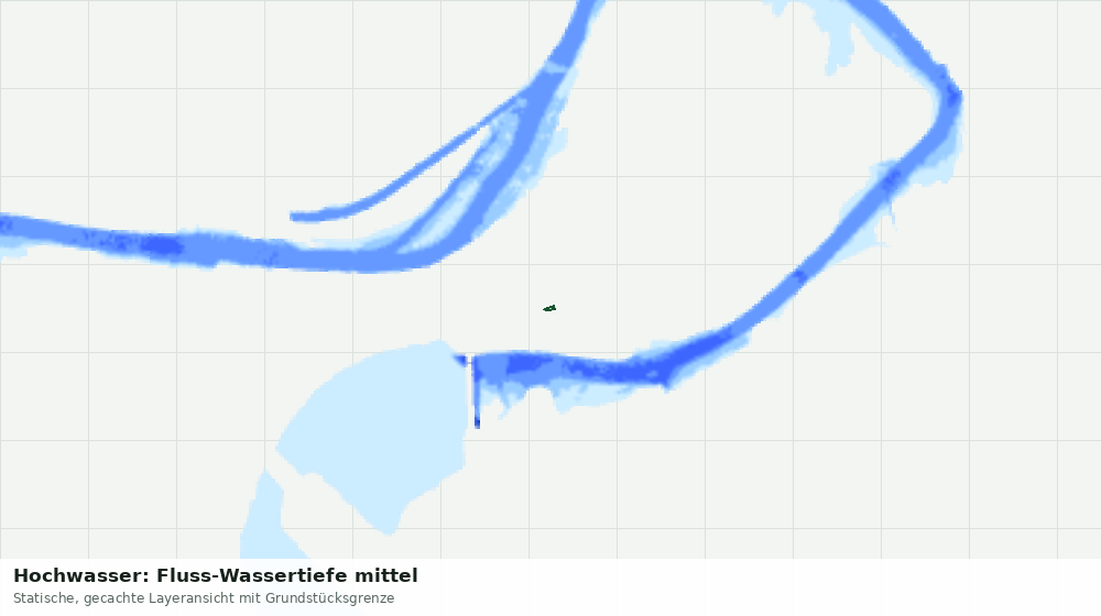 Statische Kartenansicht: Hochwasser: Fluss-Wassertiefe mittel