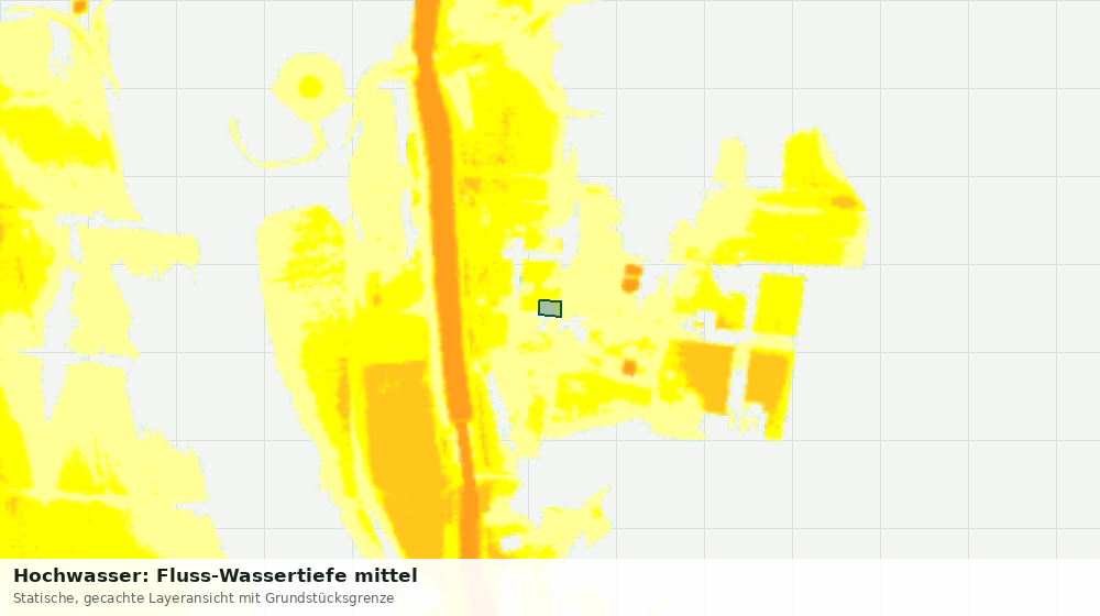 Statische Kartenansicht: Hochwasser: Fluss-Wassertiefe mittel