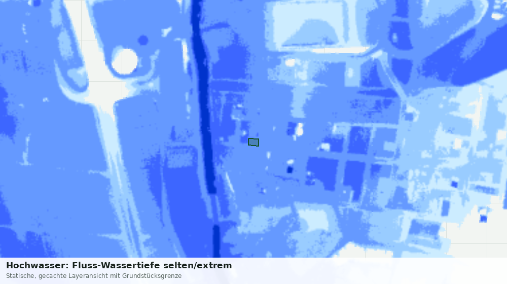 Statische Kartenansicht: Hochwasser: Fluss-Wassertiefe selten/extrem