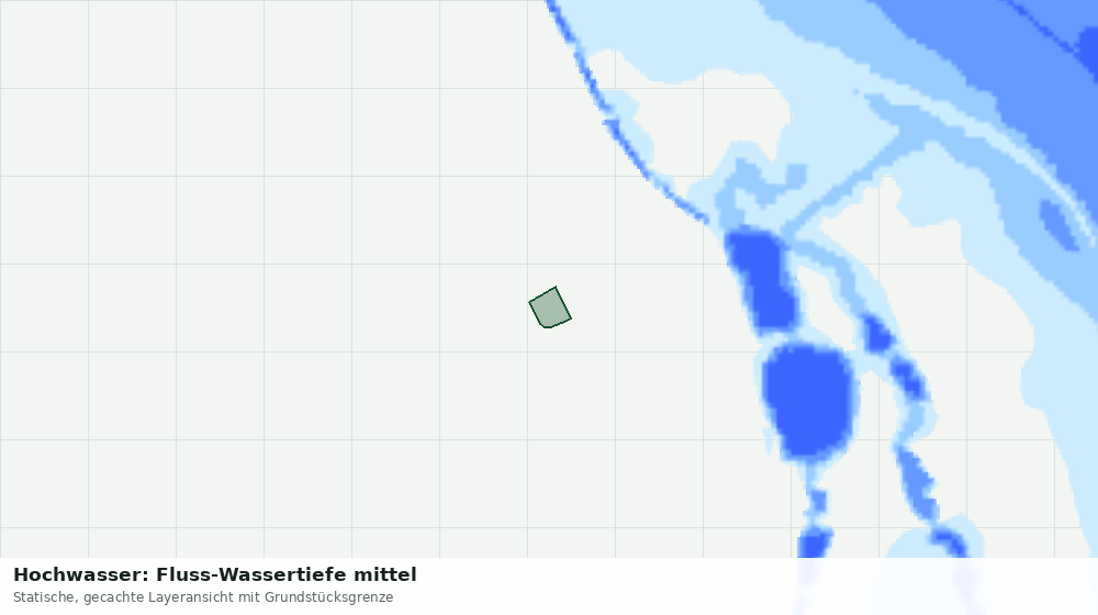 Statische Kartenansicht: Hochwasser: Fluss-Wassertiefe mittel