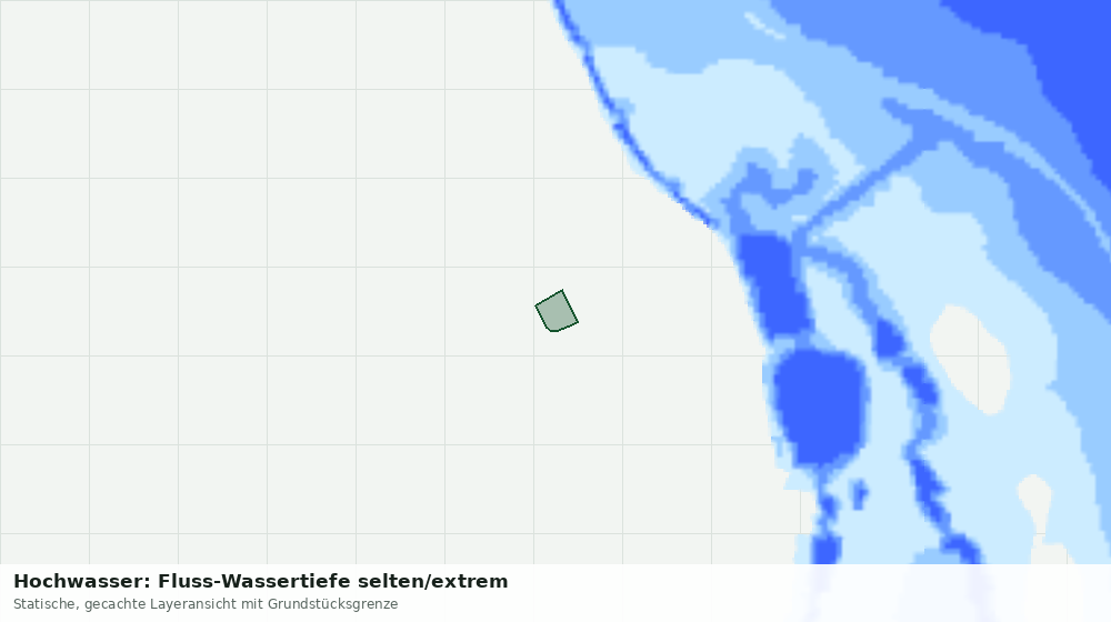 Statische Kartenansicht: Hochwasser: Fluss-Wassertiefe selten/extrem